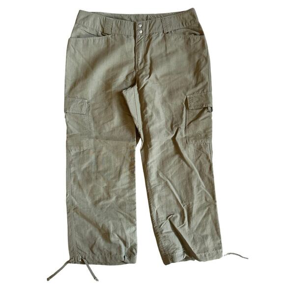 Women’s North Face Tan Hiking Outdoor Capri Pants Size 8 - Picture 1 of 9
